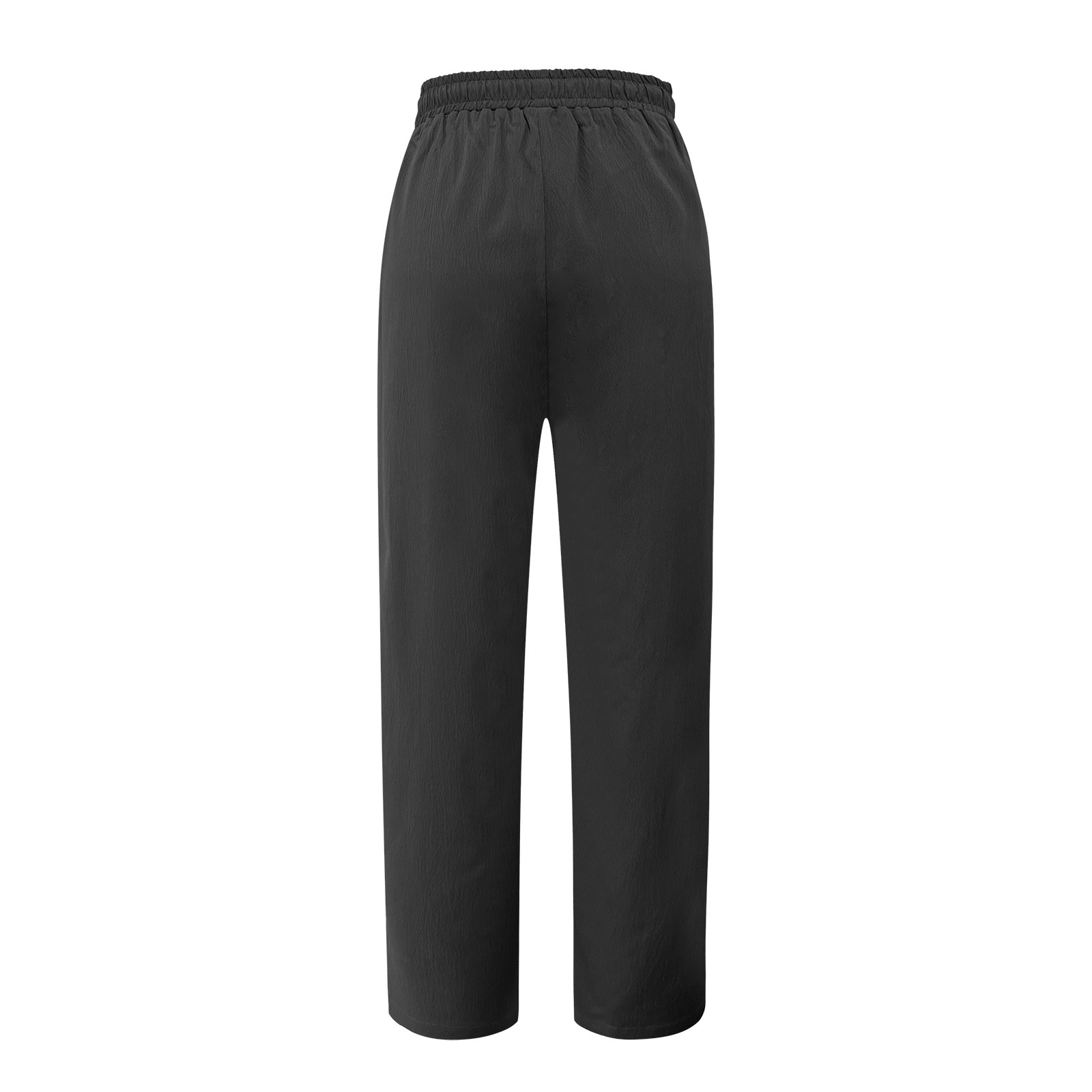 thumbnail image 4 of Pantalones cortos de lino de cintura alta y pierna ancha para mujer: pantalones boho palazzo informales para la playa, poliéster, cintura elástica, tallas S-XXXXXL., 4 of 5